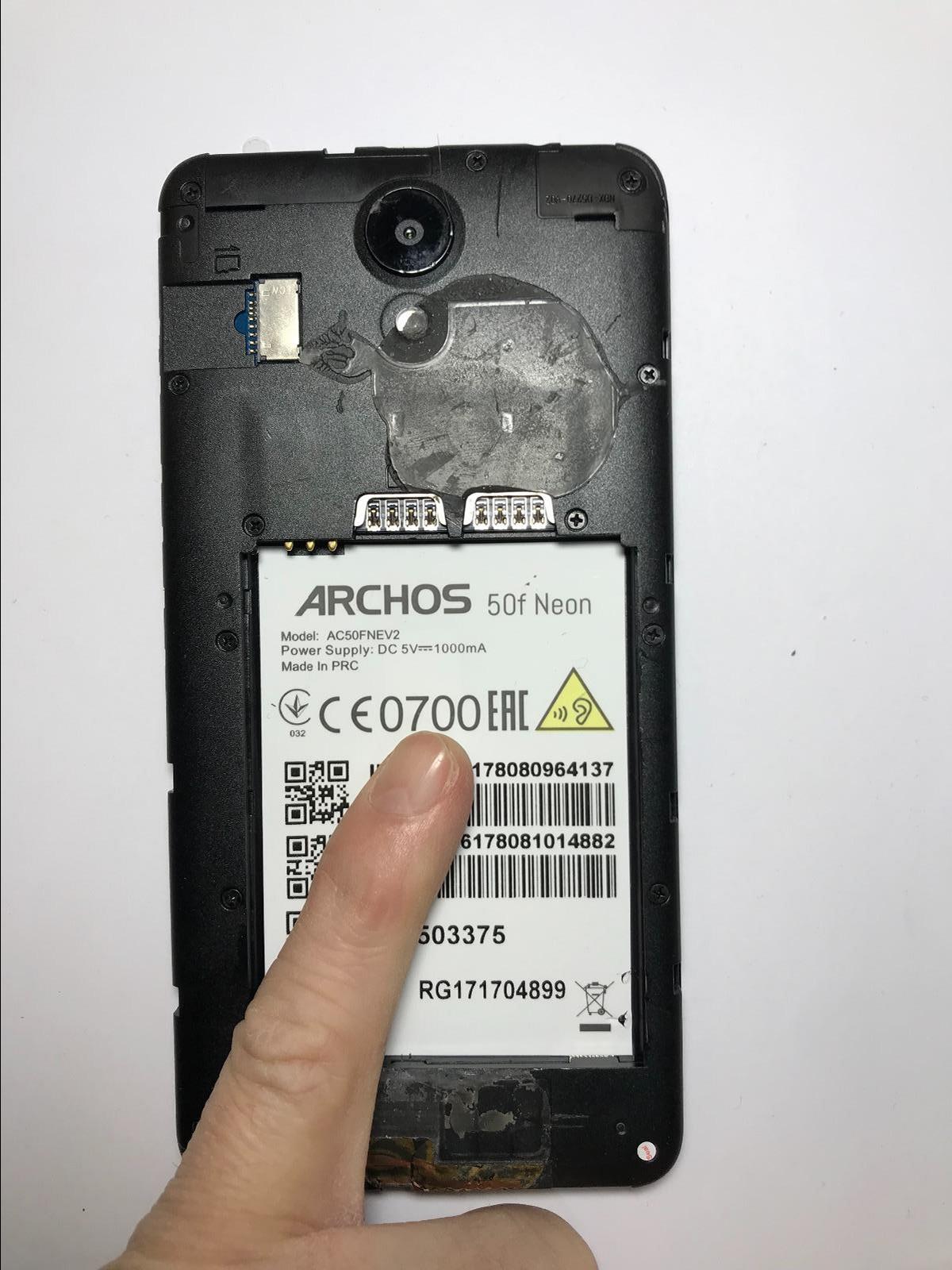 NAKED Ex Display ARCHOS 50f Neon AC50FNEV2 Smartphone with Damaged Back