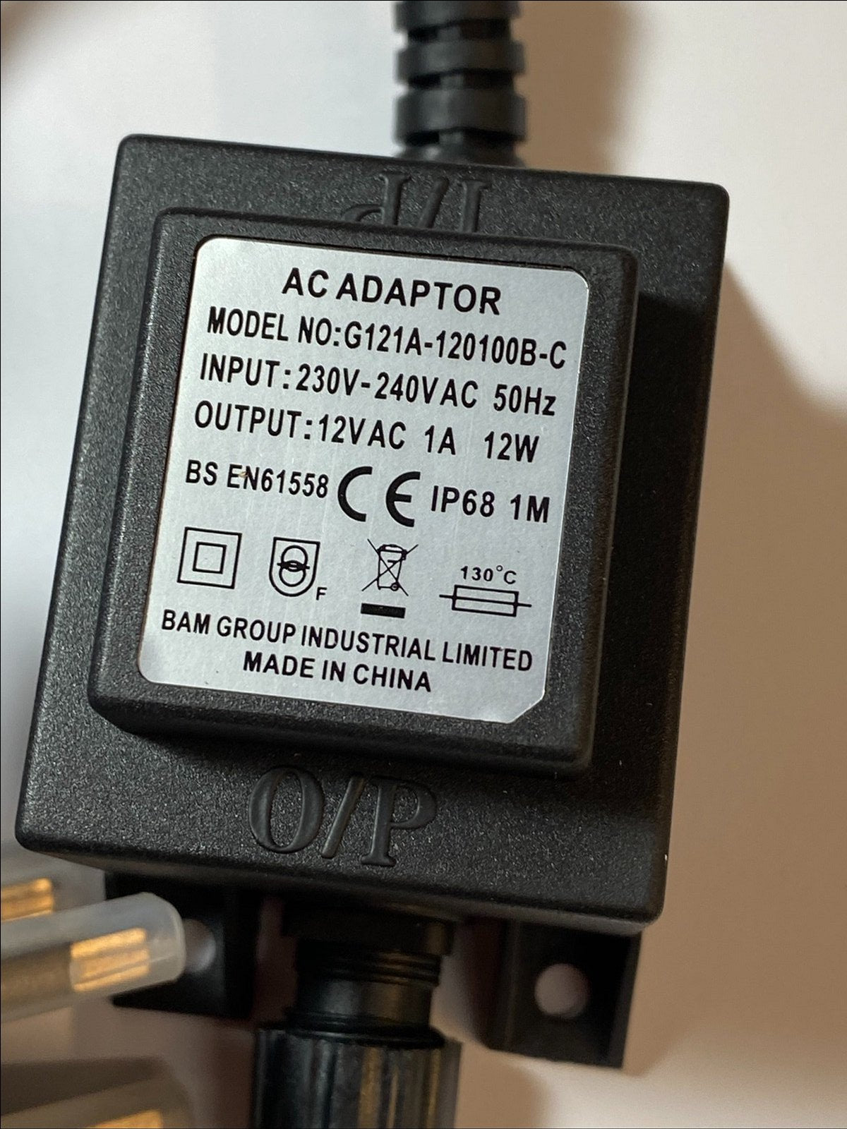 Replacement for 12V ~ 830mA AC/AC Adaptor model BS1200830AT Power Supply UK Plug