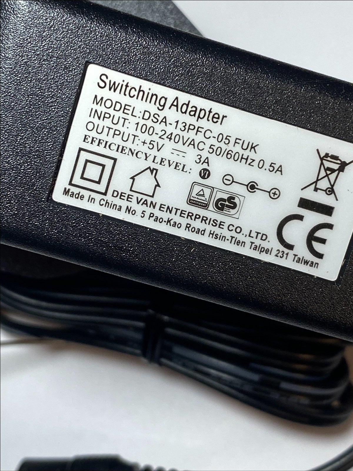 Replacement for 5.2V 3.0A 15.6W AC-DC Power Adaptor BQ18B-0523000-B DONGGUAN