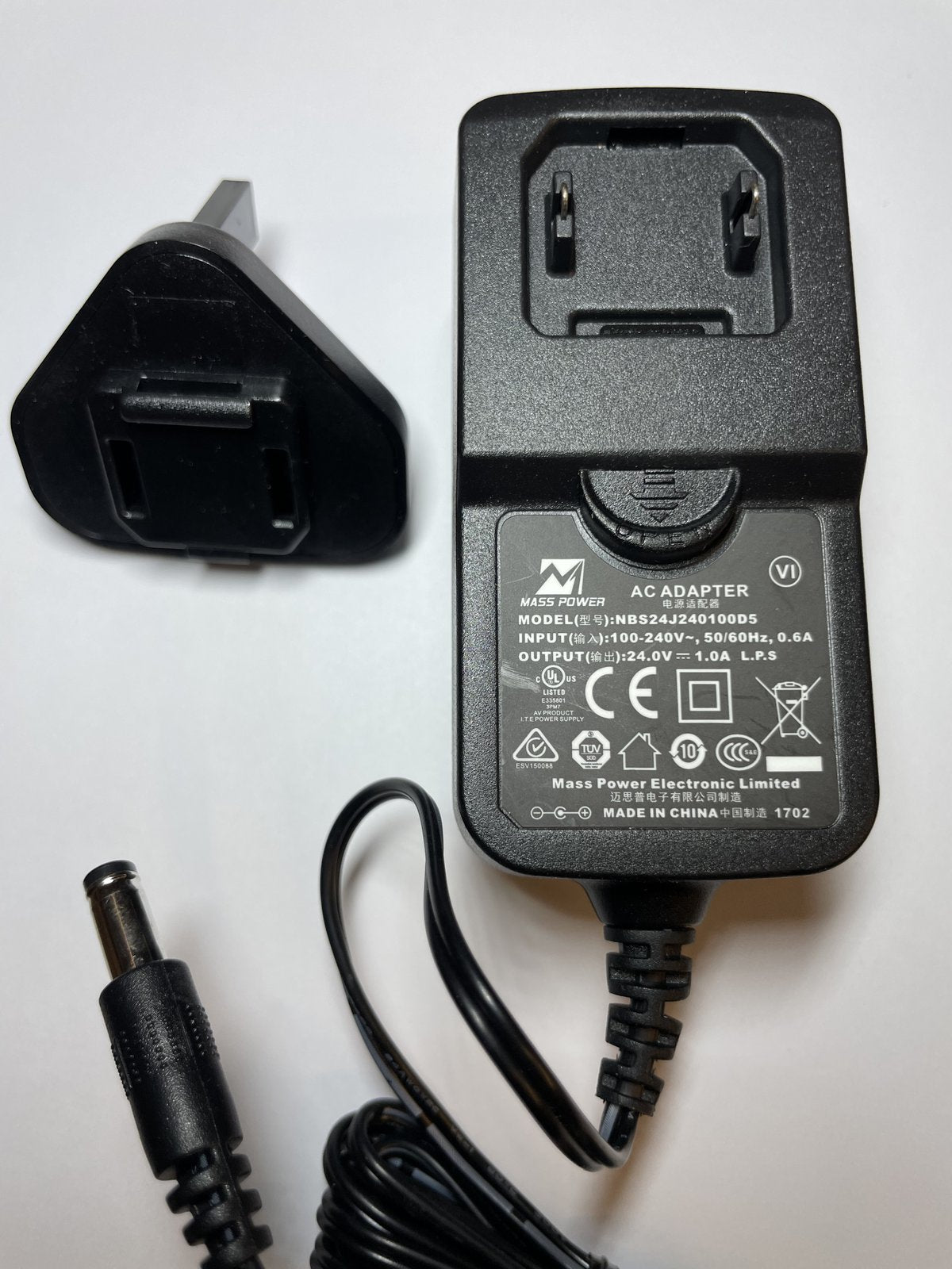 Replacement for 25.2V 1.0A Charger fits Zinc Entry Beam Lithium Scooter ZC07288