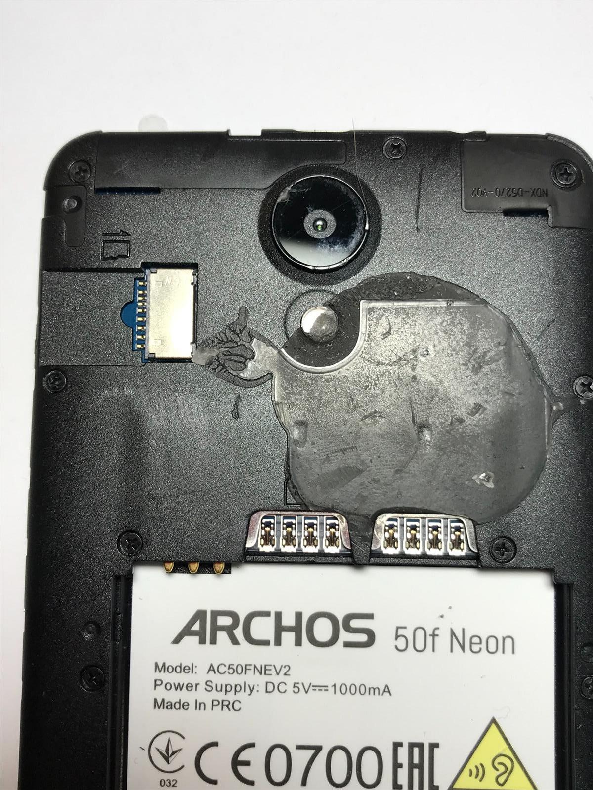 NAKED Ex Display ARCHOS 50f Neon AC50FNEV2 Smartphone with Damaged Back