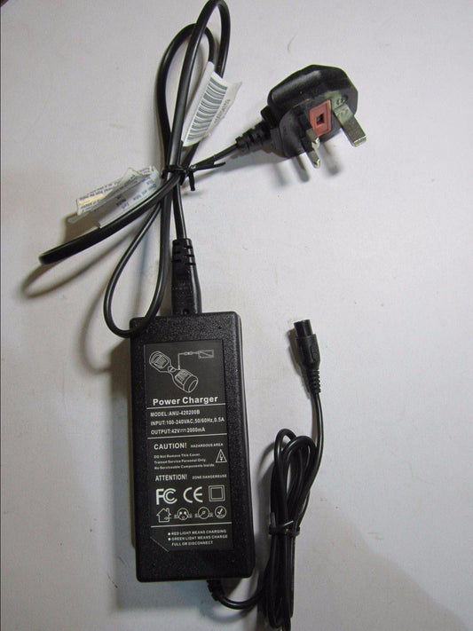 Replacement for 42V 2A Power Charger model QY0291205000 for 36V Battery