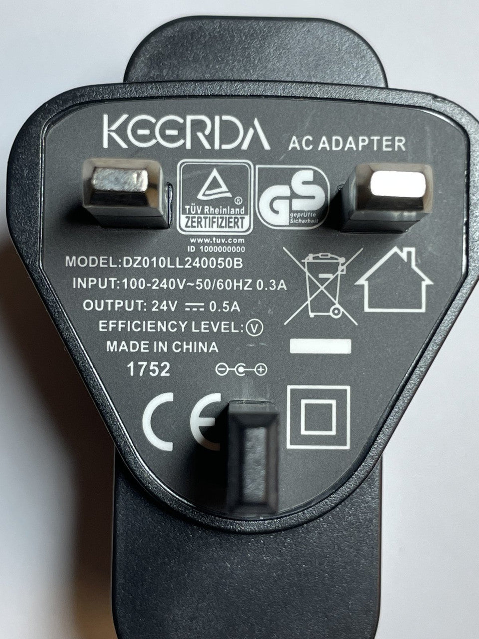 Replacement 24V 0.5A AC Adapter for TEKA-TB240050BS 24.0V 0.5A 12.0W UK Plug