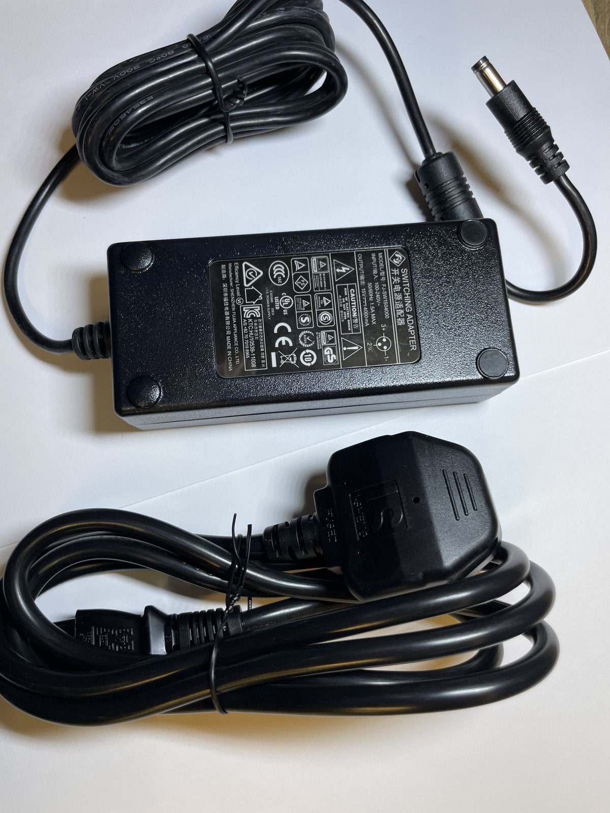 15V 4000mA Switching Adapter Power Supply FJ-SW1504000 AC-DC Adaptor 5.5mm UK